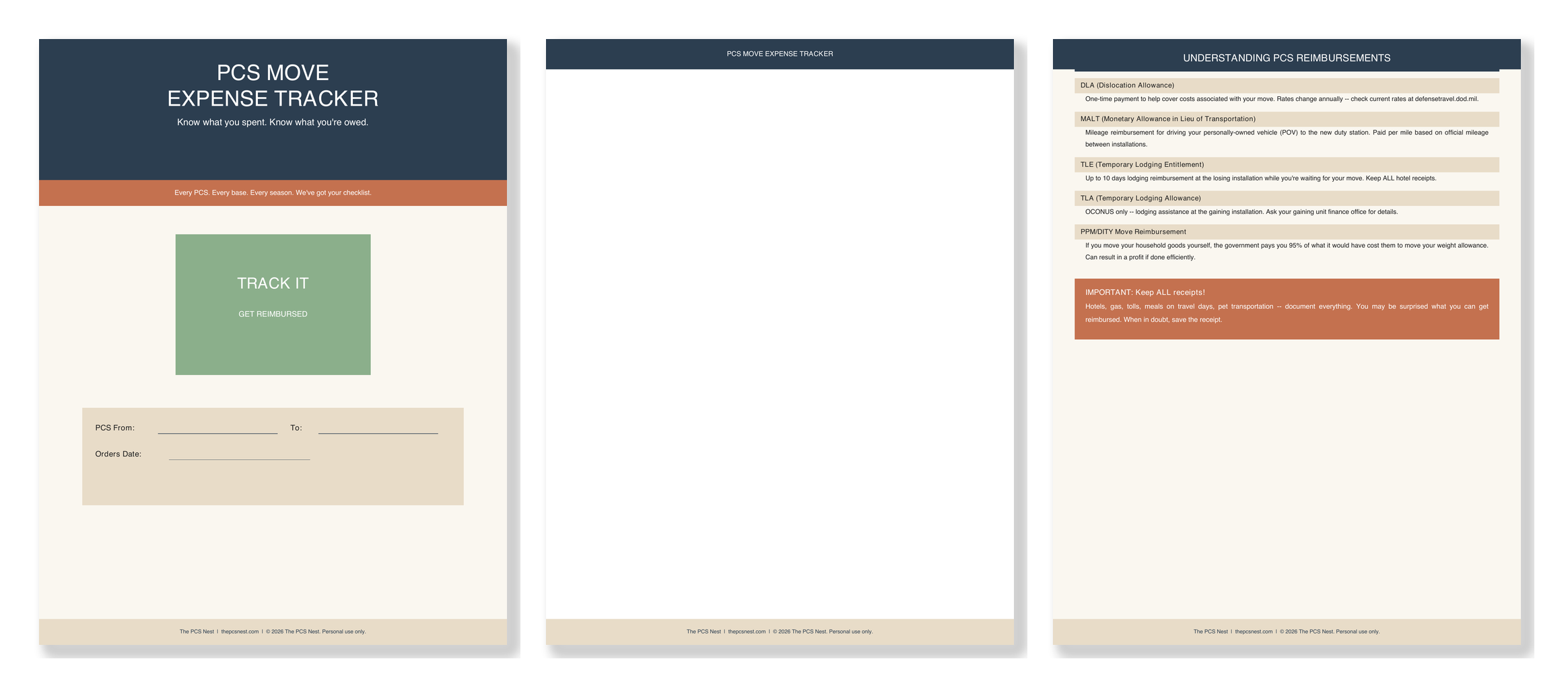 PCS Move Expense Tracker